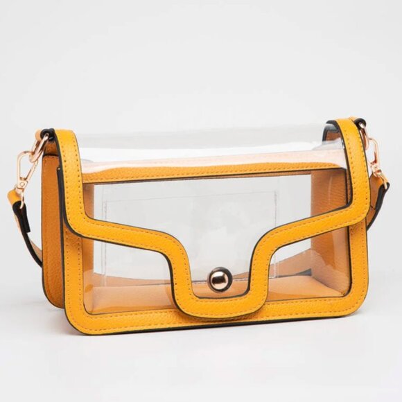 New Mustard Yellow Clear Stadium-Approved Gameday Shoulder Bag Concert & Sport - Picture 1 of 1